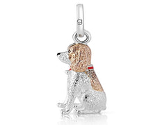 Silver Springer spaniel charm side view