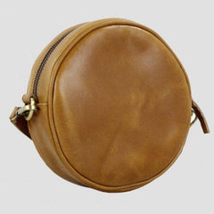 tan leather and suede bag from reverse view
