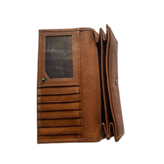 Lily Snaffle Purse in Dark Tan Natural Leather