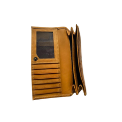 Lily Snaffle Purse in Smooth Tan Leather and Suede