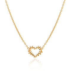 Gold Leaf Heart Necklace
