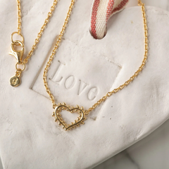 Gold Leaf Heart Necklace