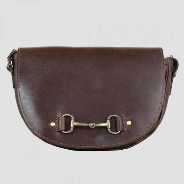 The Haston Shoulder Bag In Brown Natural Leather
