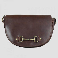 The Haston Shoulder Bag In Brown Natural Leather