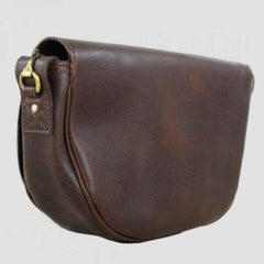 The Haston Shoulder Bag In Brown Natural Leather