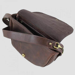The Haston Shoulder Bag In Brown Natural Leather