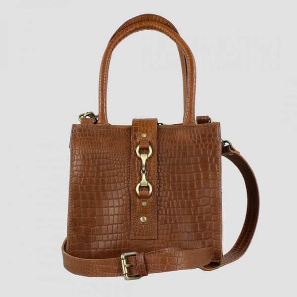 The Mini Alice Handbag Natural Leather Croc