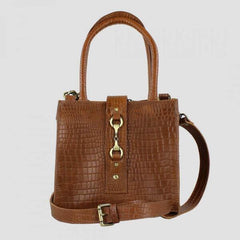 The Mini Alice Handbag Natural Leather Croc
