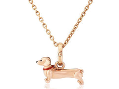 ROSE GOLD DACHSUND DOG PENDANT