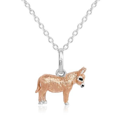 STERLING SILVER DONKEY PENDANT