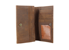 Hunter leather wallet with a card holder on a white background