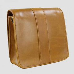 side bag in natural leather from rear view