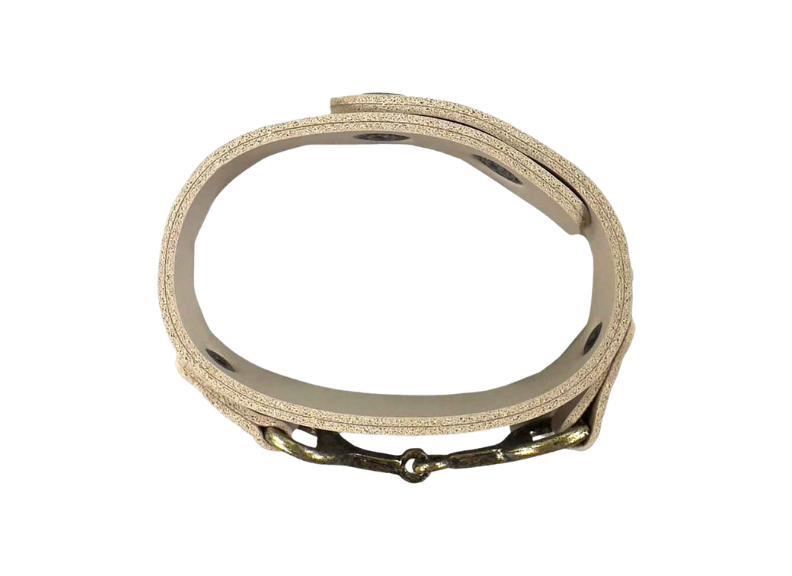 Gold bracelet on a white background