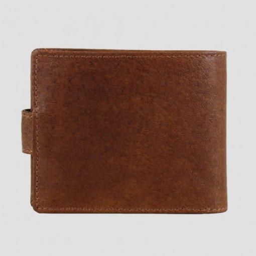 tan leather wallet reverse view