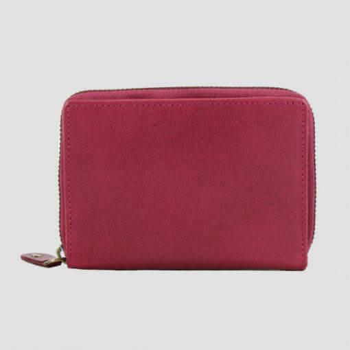 Pink Leather purse rear view