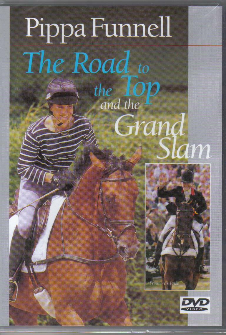 DVD cover featuring a horse and rider with text about Pippa Funnell's equestrian achievements.