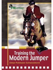 Cover of the DVD 'Training the Modern Jumper' featuring an image of a rider on a show jumper horse in motion.