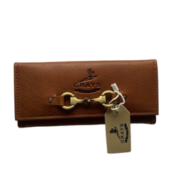 Lily Snaffle Purse in Dark Tan Natural Leather