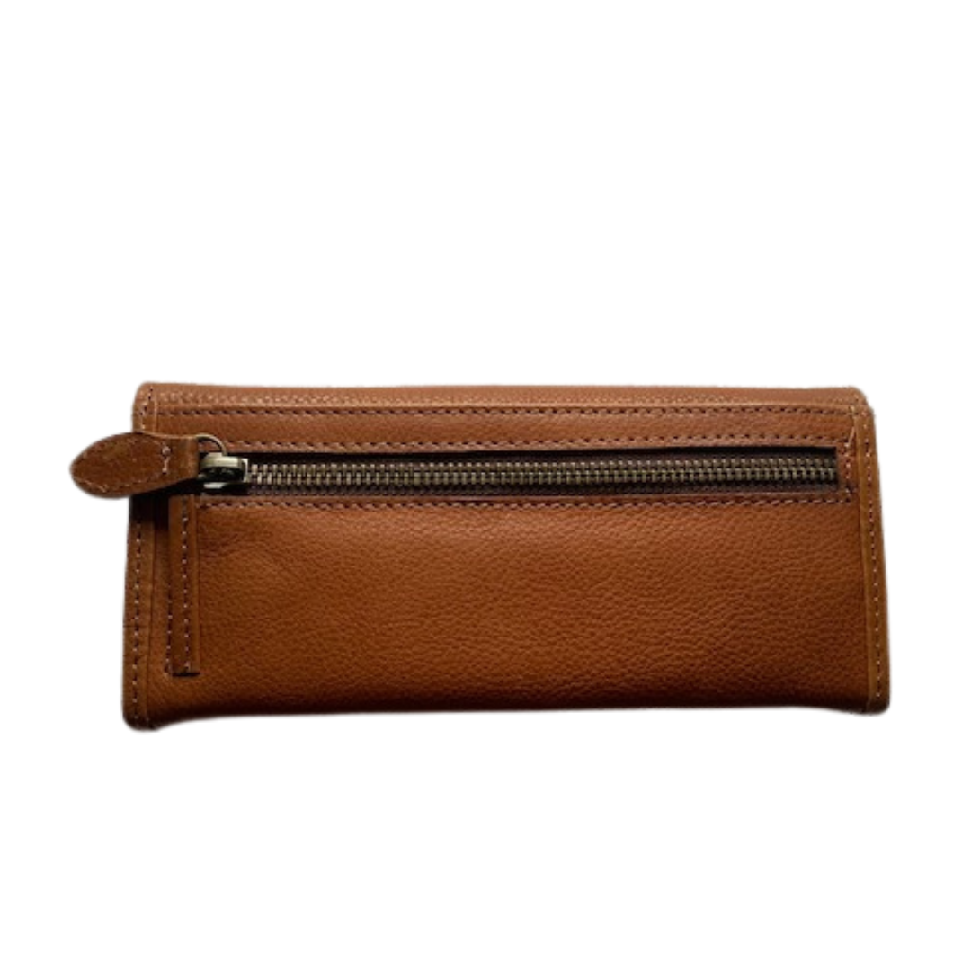 Lily Snaffle Purse in Dark Tan Natural Leather