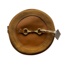 Round shoulder bag in tan/suede leather . The Megan by Grays