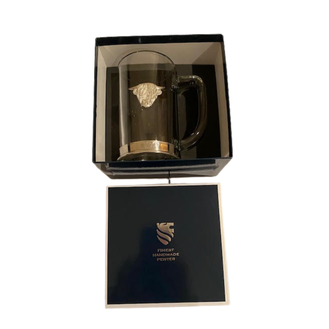 Highland Cow Glass Tankard