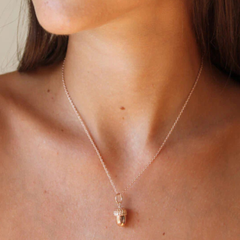 Rose Gold Acorn Pendant