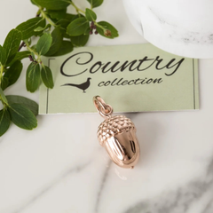 Rose Gold Acorn Charm