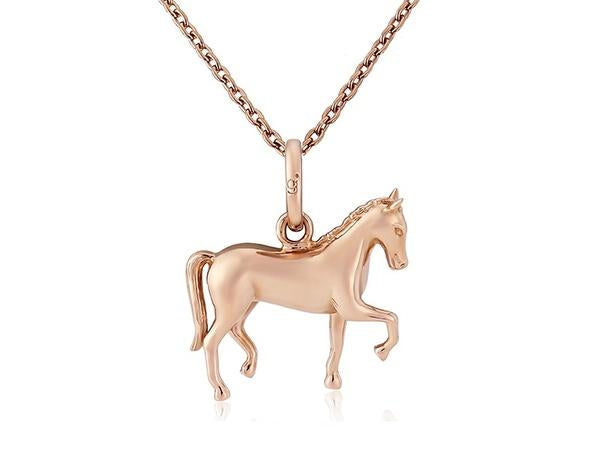 ROSE GOLD DRESSAGE HORSE PENDANT